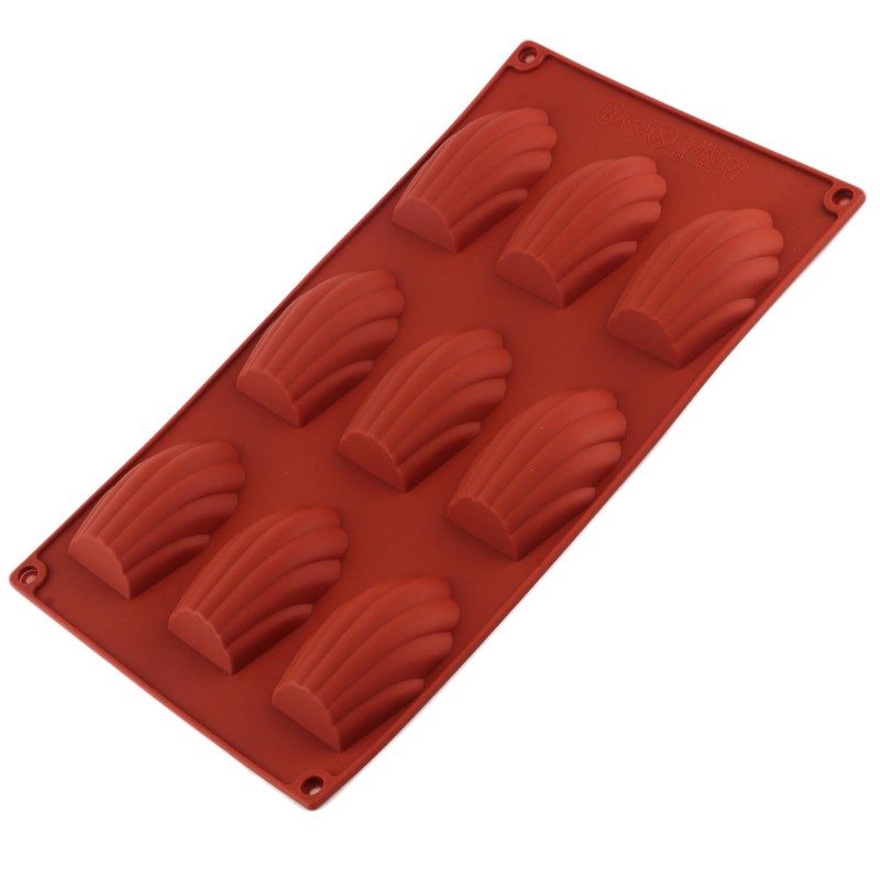 EPYHREHM 9 Cavity Madeleine Pan Silicone Molds Shell Chocolate Mold