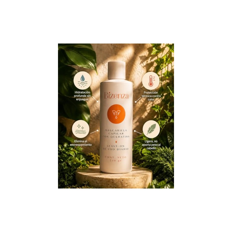 Mascarilla para el Cabello con Queratina - para Pelo Dañado