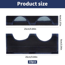 QINGYIWL 10 Stück Schweißband für Schutzhelm, Wiederverwendbar Schutzhelm Schweißband Schwarz, Waschbar Helm Schweißbänder für Schweißhelm, Harter Hut
