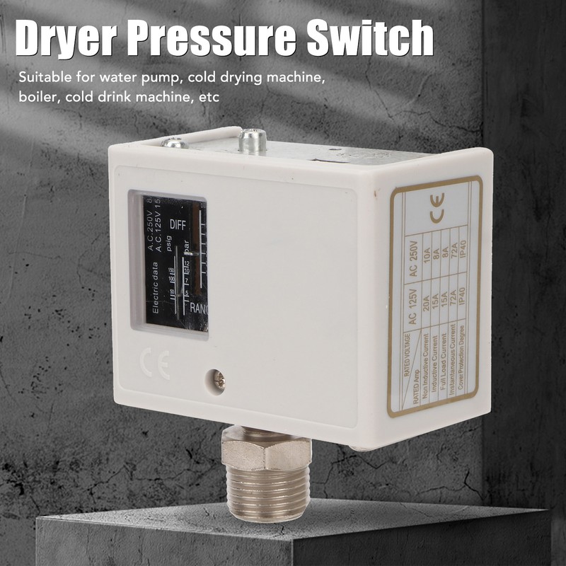 Air Pressure Switch Compressor Boiler Dryer Controller 30KG Heavy Duty