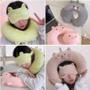 KELRICER Kids Travel Pillow, Cute Travel Neck Pillow with Eye