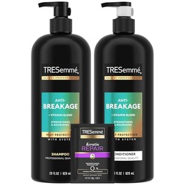 TRESemmé Champú y acondicionador, antirotura + máscara de queratina, productos fortalecedores para cabello seco y dañado
