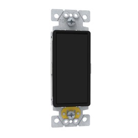 Square D by Schneider Electric X-Series 3 Way Rocker Light Switch, Single Pole Light Switch, Modular Design for Easy Color Upgrades, 1 Gang, 20 Amp, 120/277V, UL Listed, Black (SQR14231BK)