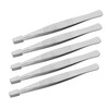 jojofuny 5sets Stainless Steel Tweezers for Stamp Collecting Hobby Tweezers