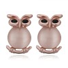 LZD 18K Rose Gold Cateye Drop Stud Earrings L96