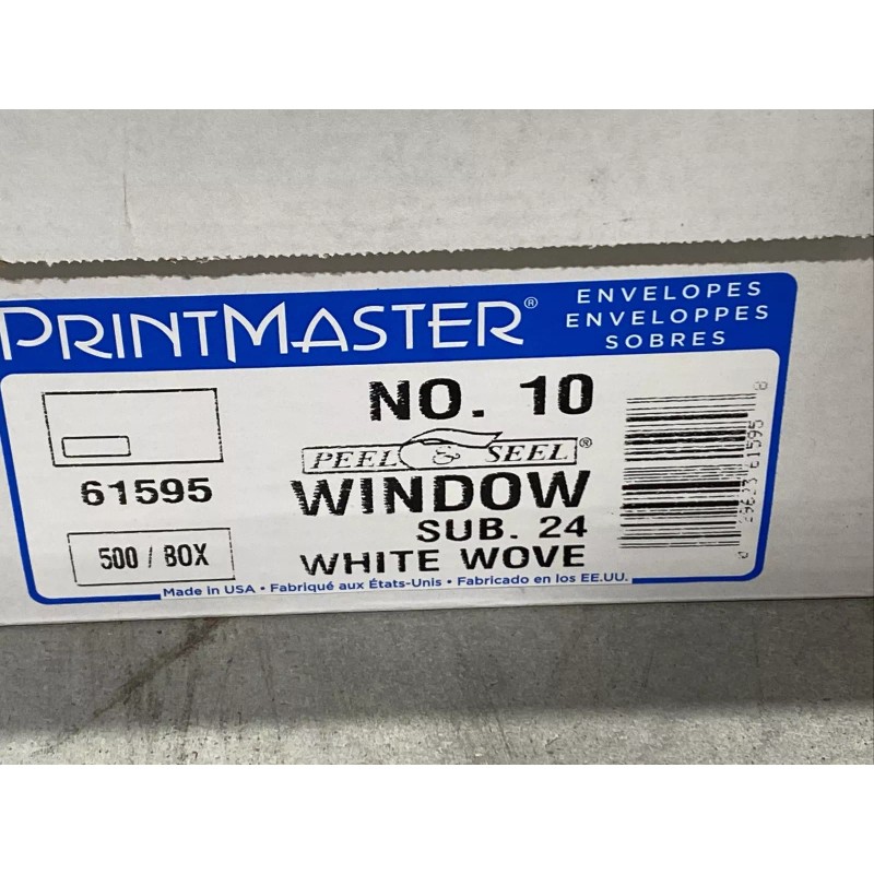 Printmaster 500 Qty Printmaster White Envelopes - No. 10 Window