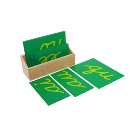 Adena Montessori Sandpaper Double Letters, Cursive, with Box