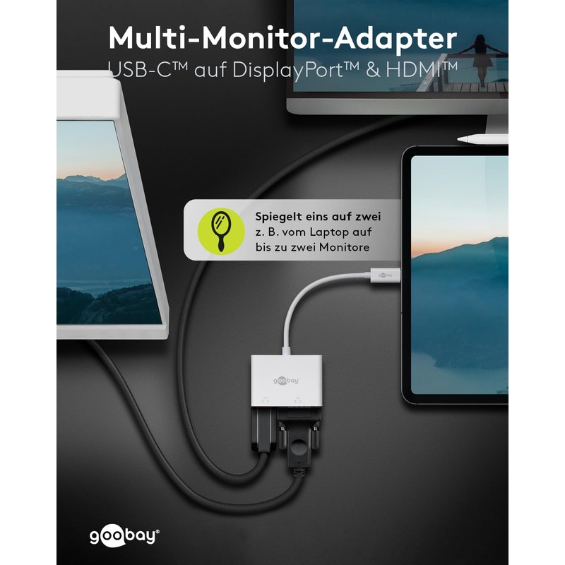 goobay 52430 Multiport Adapter USB-C to HDMI + VGA -