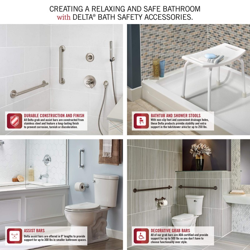 Delta 41924 Modern Angular Decorative ADA 24 in. x 1.25