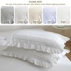 RANZNAZ White Ruffle Duvet Cover Queen Size with Pintucks, 3