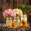 Mason Jar Lights Centerpiece Set of 3 Farmhouse Jars Vase