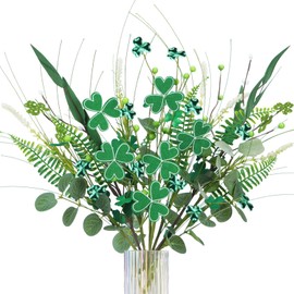 St. Patrick's Day Decorations, 20" H St. Patricks Day Tree Irish Berry Shamrock Tree Decorations, Tabletop Tree Decor and Centerpiece Ideas with Burlap Base