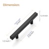 Ravinte 10 Pack 3-1/2 Inch Cabinet Pulls Black Sqaure Kitchen