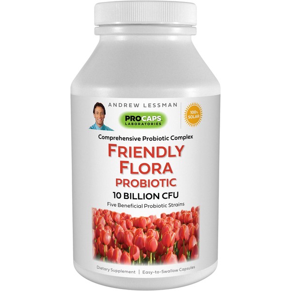 ANDREW LESSMAN Friendly Flora Probiotic 30 Capsules – 10 Billion