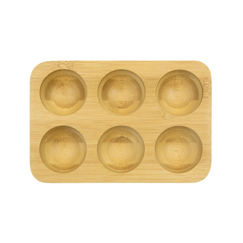 Pebbly NBA108 Egg Tray, Bamboo, White, 17 x 12 x