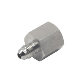HFS(R) 1/4" Female NPT to 1/4" Male JIC Flare Pipe Fitting Reducer Adapter Stainless Steel 304 (1/4" FNPT x 1/4" MJIC)
