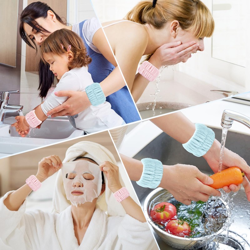 Darfukei Wrist Towels - 4pcs Absorbent Arm Bands for Face