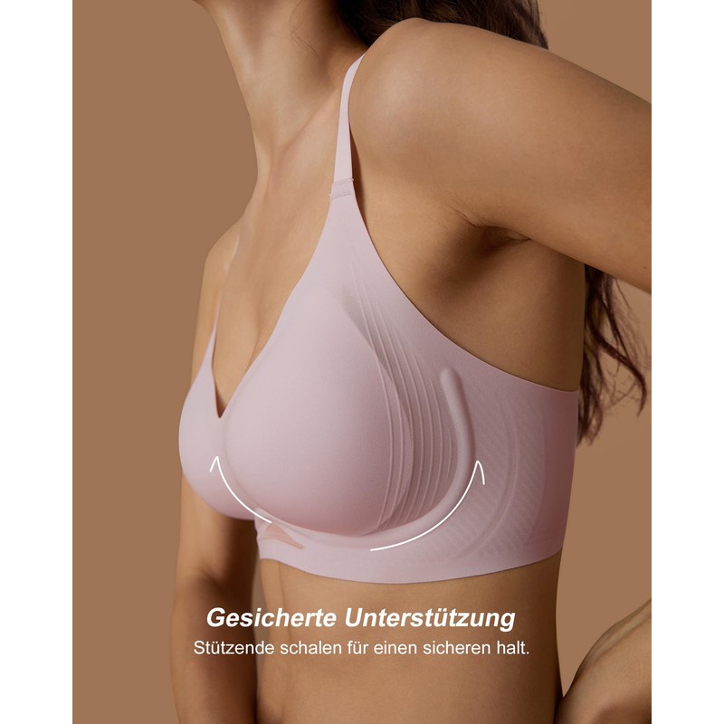 SHARICCA Women's Bra Without Underwire Comfortable Seamless Bra T-Shirts Push