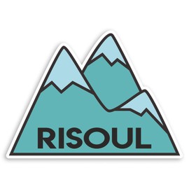 2 x 10cm Risoul France Vinyl Stickers - Ski Mountain Luggage Sticker #31604 (10cm Wide)