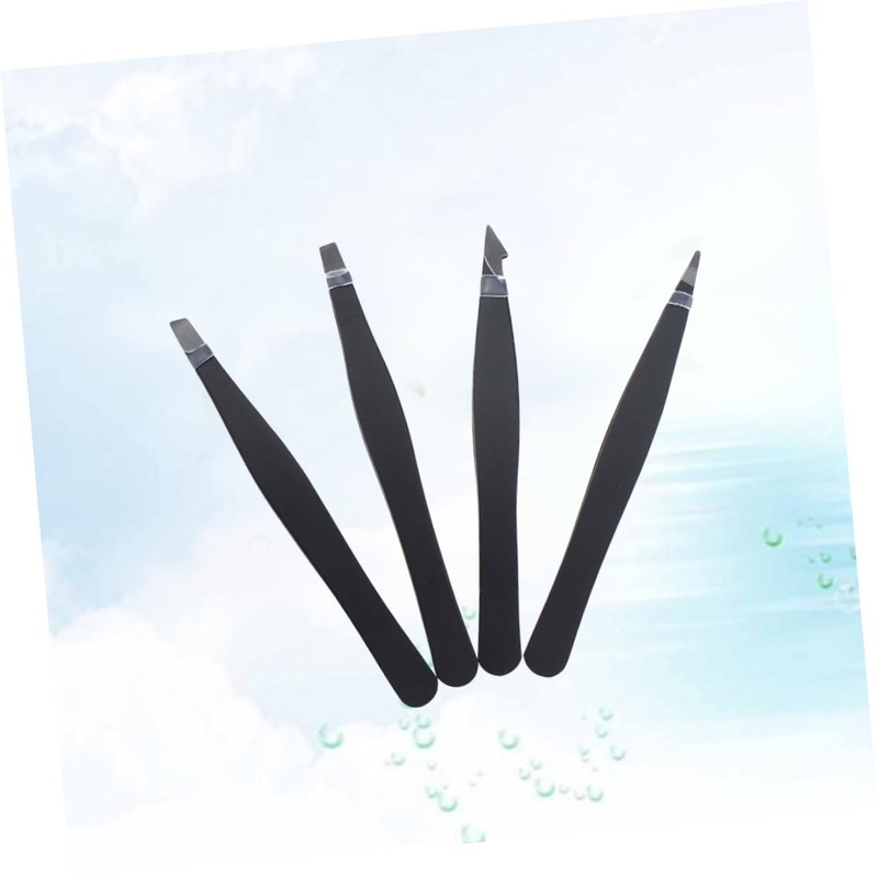 Ipetboom Pcs Stainless Steel Eyebrow Tweezers Set Slant Flat Angled