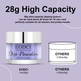 EODCI Dip Powder Purple for Valentine, Purple Dip Powder 1 Oz Nail Dipping French Nail Art for Starter Manicure Salon DIY at Home, Fall Winter Colors Long Lasting