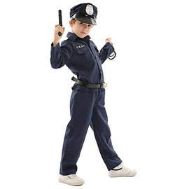 Forever Young Child Policeman Fancy Dress Costume Boys Police Constable Cop Officer Outfit Kids Uniform (9-10 Years)