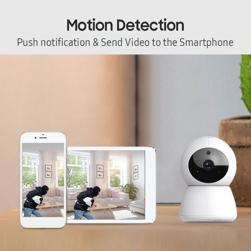 Smart Security Camera 1080P HD Webcam w/Microphone/Night Vision/Motion Detection/Two-way Intercom/Remote