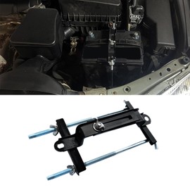 PACLVIO Adjustable Battery Hold Down, Battery Holder, Universal Battery Crossbar with J Bolt Battery Hold Down Bracket, Automotive Accessories Battery Tie Down Kit Fit for SUVs Cars Trucks (Large)