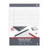 TRU RED Notepads, 8.5-inch x 11.75-inch, Wide Ruled, White, 50