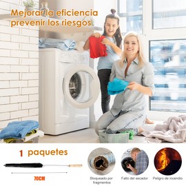 RabbitStorm Cepillo de Limpieza de Arandela Extra Largo, Cepillo de Ventilación de Secador de Radiador, Limpiador de Ventilación de Secadora y Cepillo para Quitar Pelusas, Flexible (70 CM) 1 Pieza
