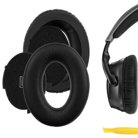Geekria QuickFit Replacement Ear Pads Compatible with Bose A30 Aviation Headphones, Ear Cushions (Black)