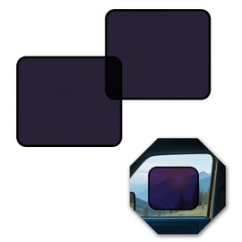 KOCZIL Semi-Transparent Car Window Shades – 2 Pack Static Cling Sun Shades for Front & Rear Side Windows, Glare & UV Blocker Car Window Covers with Privacy Screen (15.75" x 13.78")