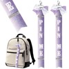 LANGFON 2PCS Pin Me Cheer Keychain, Purple Glitter Rhinestone Pin