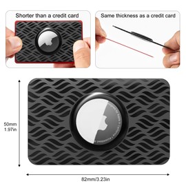 [2 Pack] for Airtag Wallet Holder, Thinnest Card Case for Airtag, Stays Hidden, for Purse, Handbag, Backpack Wallet, Clutch, Billfold