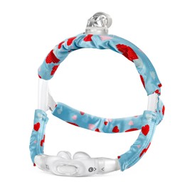 Satin Strap Covers Silk Mask Frame Covers Set to Compatible with DreamWear or ResMed AirFit Protect Hair Reduce Lines and Hair Pulling, Hair Protector Face Cushion Pads (Heart)