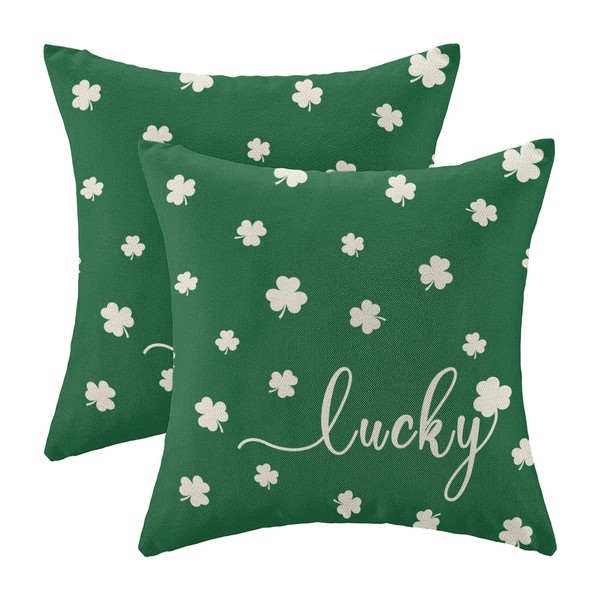 CXMEIFLY St Patricks Day Pillow Covers 18x18 Inch Set of