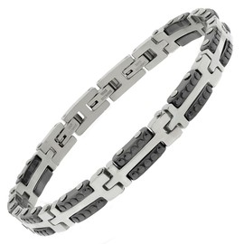 10:10 Mens Stainless Steel Bracelet PVD Black Blue Brown Adjustable Size Free Gift Box Regolabile Stainless Steel No Gemstone, Stainless Steel, No Gemstone