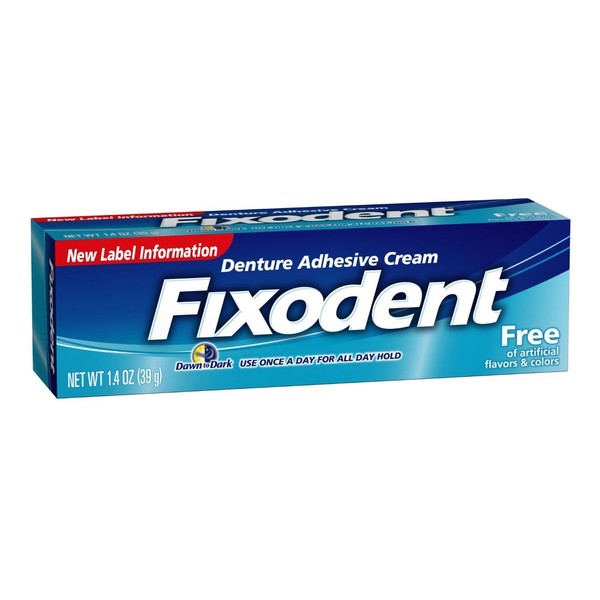 Fixodent Free Denture Adhesive Cream 1.40 oz (Pack of 2)