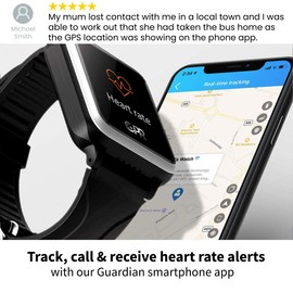 CPR Guardian II Personal Alarm with Emergency Assist Button, GPS Location Tracker, 2 Way Calling. The Next Generation of Protection. Queen's Award Winner. (Black)