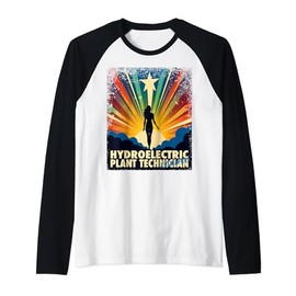 Hydroelectric Plant Technician Funny Female Hero Job Women Raglan Baseball Tee
