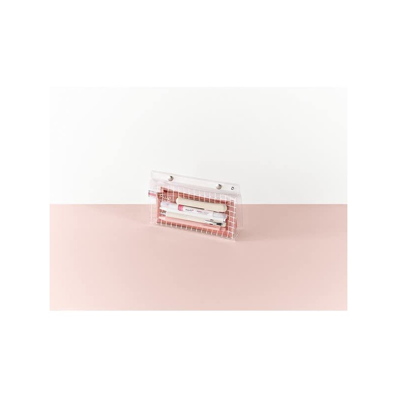 Kokuyo F-VBF241-6 Tool Pen Case, Flat Type, Pink Terracotta, Set