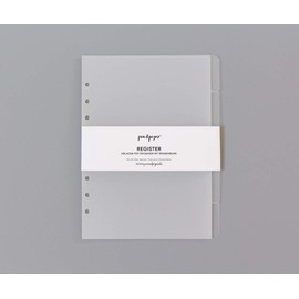 pen & pages® Index Dividers for Ring Planner - DIN A5-6 Holes - Divider, DIN A5 Organiser, 14.8 x 21 cm (Transparent)