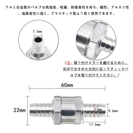 Kimlonton 2pcs One Way Valve 10mm Fuel Oil Check Valve Non-Return Fuel Line Aluminum Alloy Check Valve for Oil Gasoline Diesel Water Non-Return Backflow Prevention Check Valve