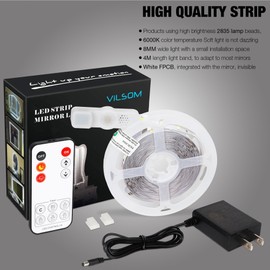 ViLSOM Led Vanity Mirror Lights Kit, 13ft/4M 240 LEDs Make-up Vanity Mirror Light for Vanity Makeup Table Set with Dimmer and Power Supply, Mirror not Included