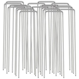 Garden Landscape Staples 6 Inch Garden Staples Galvanized Garden Stakes Landscape Staples Poultry Netting Weed Barrier Stakes 20 Pack Landscape Staples
