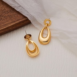CUFELMU Door Knocker Earrings for Women Gold Geometric Earrings Dangledrop Statement Earrings Trendy Jewelry
