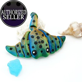 Stella the Flexy Stingray | 3D Printed Articulating Stingray | 4.5 inches long with flexible tail and fins - Color: Oil Slick