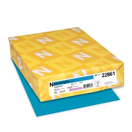 Neenah Astrobrights Colored Cardstock, 8.5” x 11”, 65 lb/176 GSM, Celestial Blue, 250 Sheets (22861)