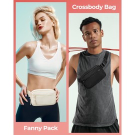 CHOLISS Small Sling Bag for Women and Men, Crossbody Bags Trendy Fanny Packs Chest Bag with Extended Strap, B05 Pink, one size, Belt Bag for Women and Men