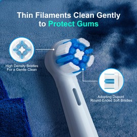 【Upgraded】 Tooth-Brush Heads Replacement, Compatible with Oral B iO Electric Toothbrush, for Oral B iO 3 4 5 6 7 8 9 10 Series Electric Toothbrushes (White, 4 Packs)